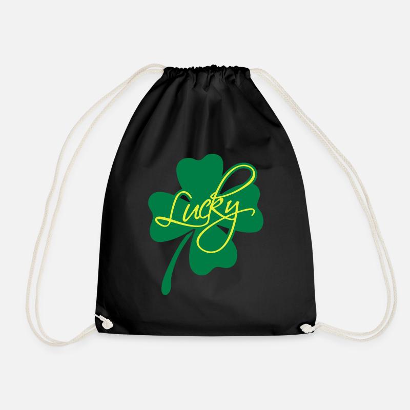 Lucky Shamrock - Turnbeutel - Schwarz