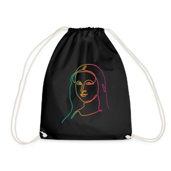 Leonardo’s Gioconda en couleurs - Sac de sport léger - noir - Devant