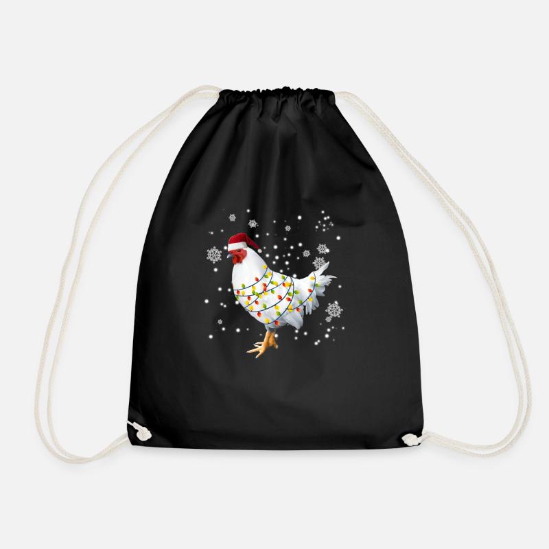 Poulet noël - Sac de sport léger - noir