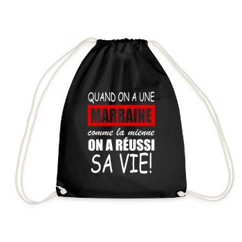 quand on a une marraine comme la mienne - Sac de sport léger - noir - Devant