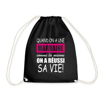 quand on a une marraine comme la mienne - Sac de sport léger - noir - Devant