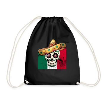 Crâne mexicain - Sac de sport léger - noir - Devant