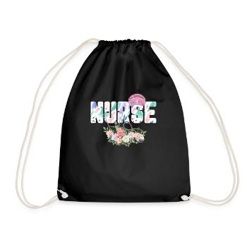 Nurse - Drawstring Bag - black - Front