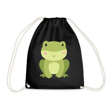 frog - Drawstring Bag - black - Front