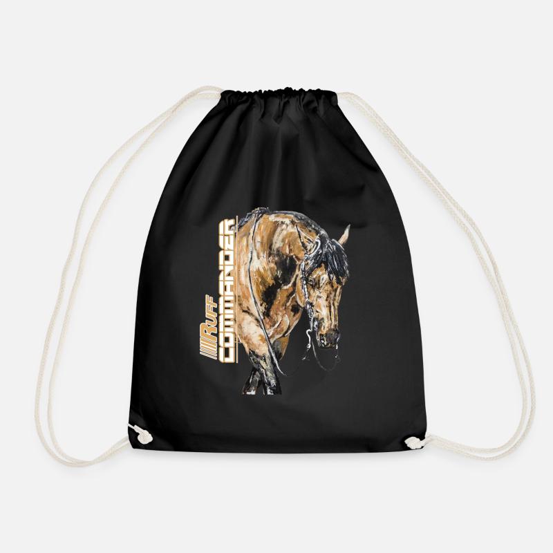 CALL COMMANDER - Drawstring Bag - black