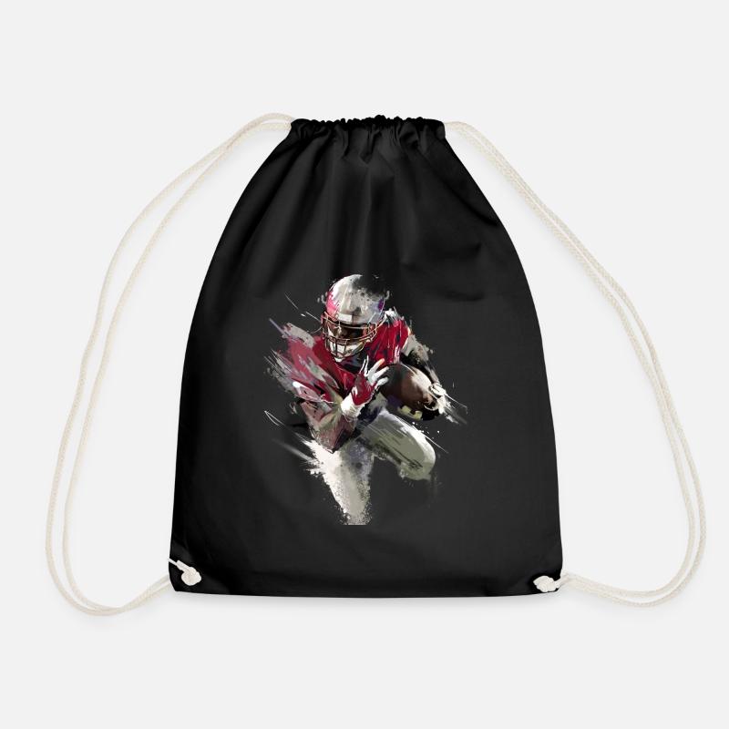 Running Back - Red Jersey - Turnbeutel - Schwarz