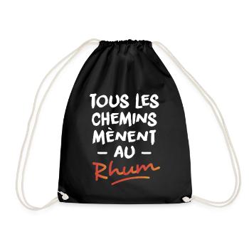 Tous les chemins mènent au rhum - Sac de sport léger - noir - Devant