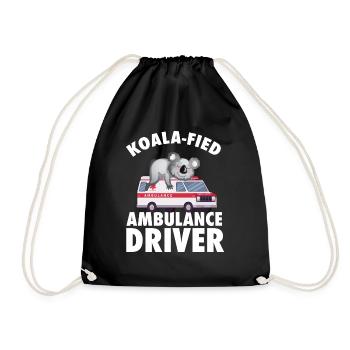 Koalafied Ambulance Driver Ambulance Parademic EMT - Drawstring Bag - black - Front