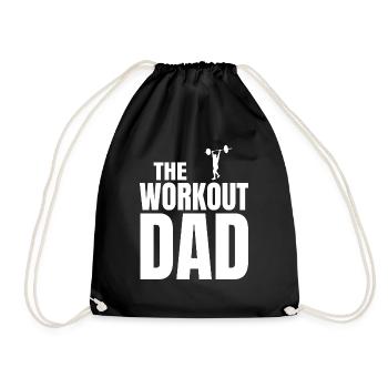The workout dad (blanc) - Sac de sport léger - noir - Devant