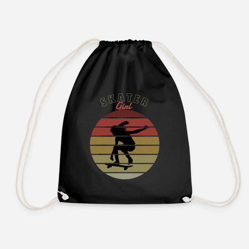 SKATER GIRL - Drawstring Bag - black