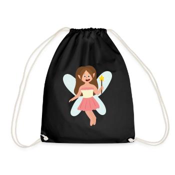 Fairy - Drawstring Bag - black - Front