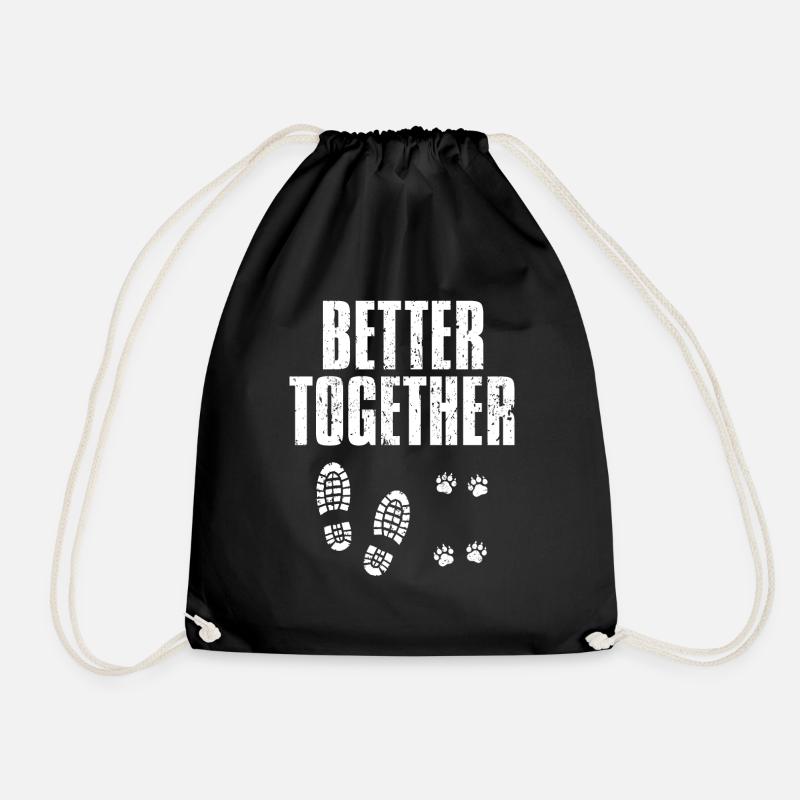 Niedliches Better Together Hundeliebe - Turnbeutel - Schwarz