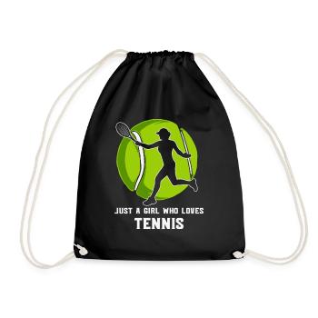 Juste une fille qui aime le tennis - Sac de sport léger - noir - Devant