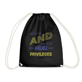 anonyme attendez-vous à ce que nous citions un cadeau d’anniversaire - Sac de sport léger - noir - Devant