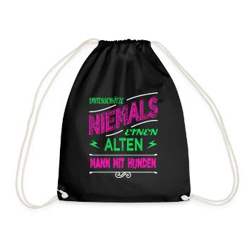 beste mama weihnachten großpapa bluthund - Turnbeutel - Schwarz - Vorne