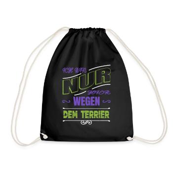 cool statement saying geek bday funny great dane - Drawstring Bag - black - Front