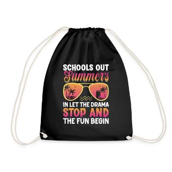 Schools Out Summer coole shirts ch / at - Turnbeutel - Schwarz - Vorne