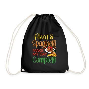 Spaghetti Make Me Completti Italian Food - Drawstring Bag - black - Front