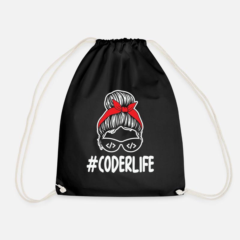 Maman Codage Mère Femme Coderlife - Sac de sport léger - noir