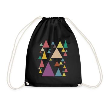 Colorful Pyramids - Turnbeutel - Schwarz - Vorne