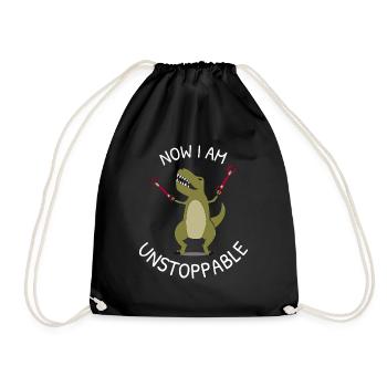 Drôle de Trex Dino Dinosaur I à Unstoppable - Sac de sport léger - noir - Devant