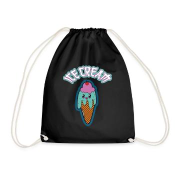 cute ice cream - Turnbeutel - Schwarz - Vorne