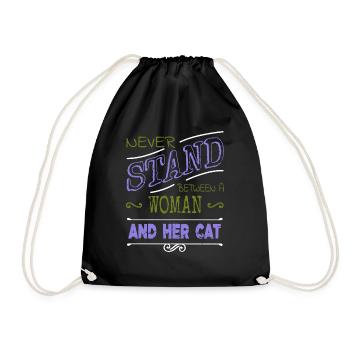 awesome cat lover pet lover persian joke love - Drawstring Bag - black - Front