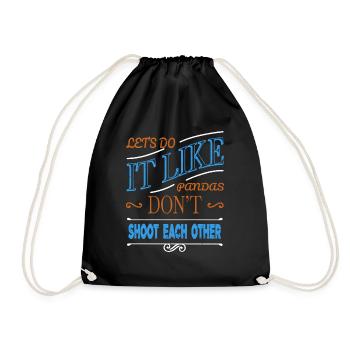 Dictons des années 60 déclaration de symbole de paix blague - Sac de sport léger - noir - Devant