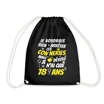 conneries 78 ans / humour anniversaire 78 ans - Sac de sport léger - noir - Devant