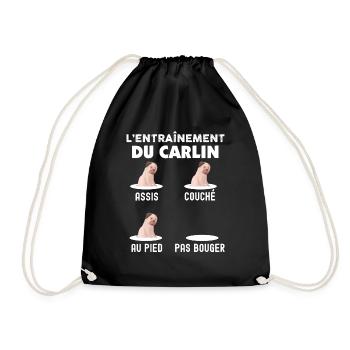 L'Entrainement Du Carlin Mon Petit Chien Mignon - Sac de sport léger - noir - Devant
