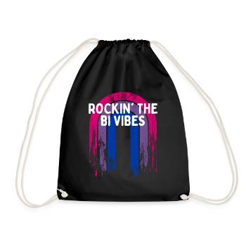 Rockin' the Bi Vibes Bisexuel LGBTQ Bi Pride LGBT - Sac de sport léger - noir - Devant