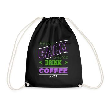 funny sayings birthday present tired drinking - Turnbeutel - Schwarz - Vorne