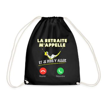 Retraité Femme Humour La Retraite M'appelle - Sac de sport léger - noir - Devant