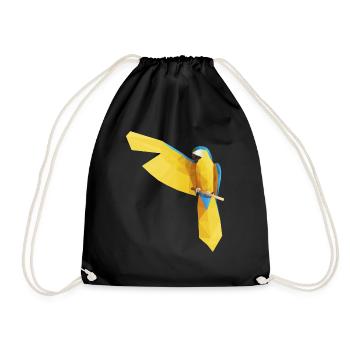 Bleu Ara Low Poly - Sac de sport léger - noir - Devant
