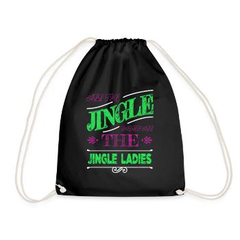 fun birthday present idea under the tree christmas - Drawstring Bag - black - Front