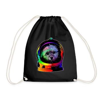 CosmosDog - Drawstring Bag - black - Front