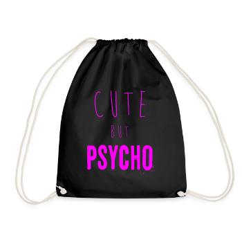 Dicton ironique - CUTE mais PSYCHO - Sac de sport léger - noir - Devant