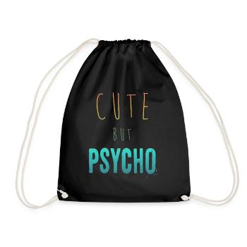 Dicton ironique - CUTE mais PSYCHO - Sac de sport léger - noir - Devant