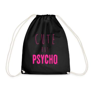 Dicton ironique - CUTE mais PSYCHO - Sac de sport léger - noir - Devant