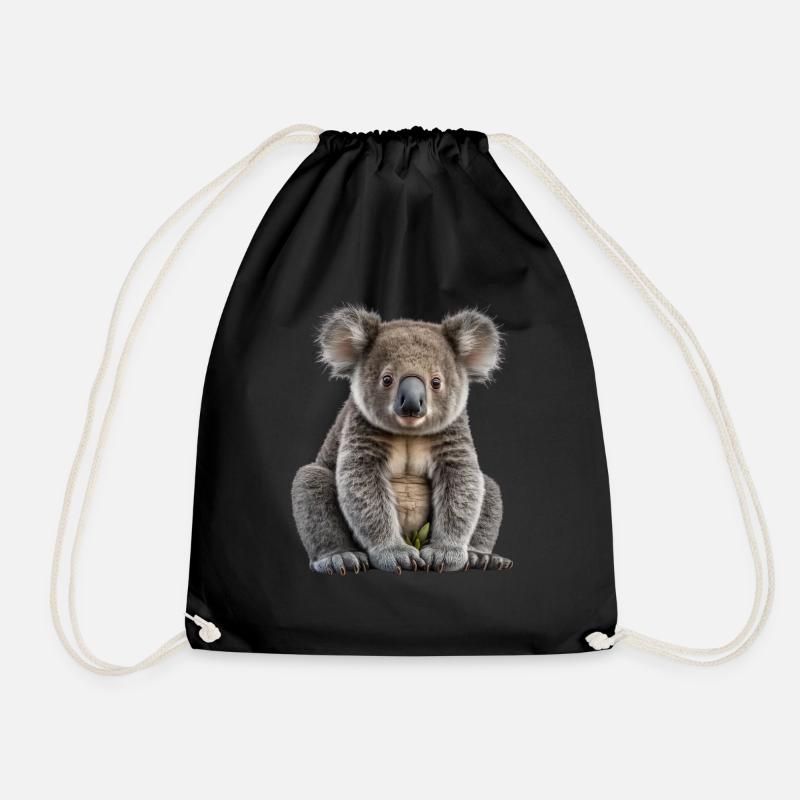 Super süßer Koala Bär - Turnbeutel - Schwarz