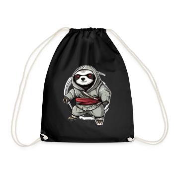 Hak das Ninja-Faultier - Turnbeutel - Schwarz - Vorne