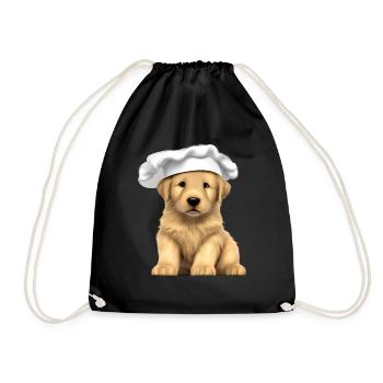 Golden Retriever Restaurateur Chiens Cuisine de chiot - Sac de sport léger - noir - Devant
