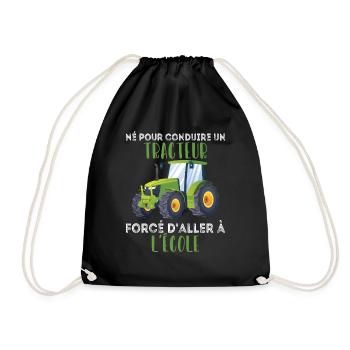 Humour d'agriculteur, Né pour conduire un tracteur - Sac de sport léger - noir - Devant