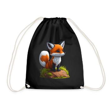 Kleiner Fuchs - Turnbeutel - Schwarz - Vorne