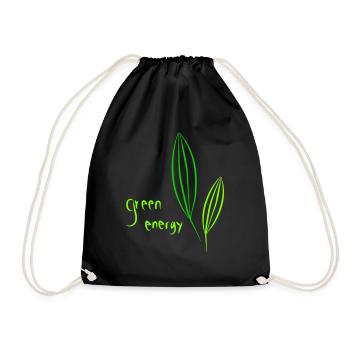 green energy - Turnbeutel - Schwarz - Vorne