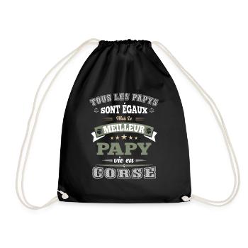 Papy Corse - Meilleur papy - Sac de sport léger - noir - Devant
