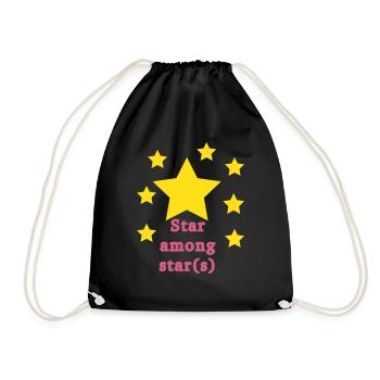 Star among star s v2 - Drawstring Bag - black - Front
