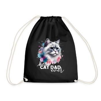 Best Cat Dad Ever Katze - Drawstring Bag - black - Front