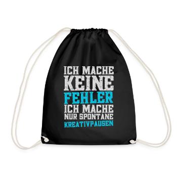 Ich mache keine Fehler... - Turnbeutel - Schwarz - Vorne