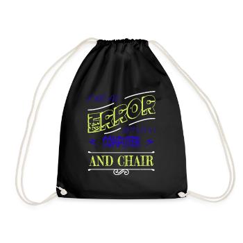 Analyst Present Idea Hacker Computer Science - Drawstring Bag - black - Front